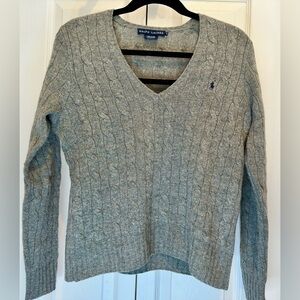 Polo Ralph Lauren Heather Gray V-Neck Sweater